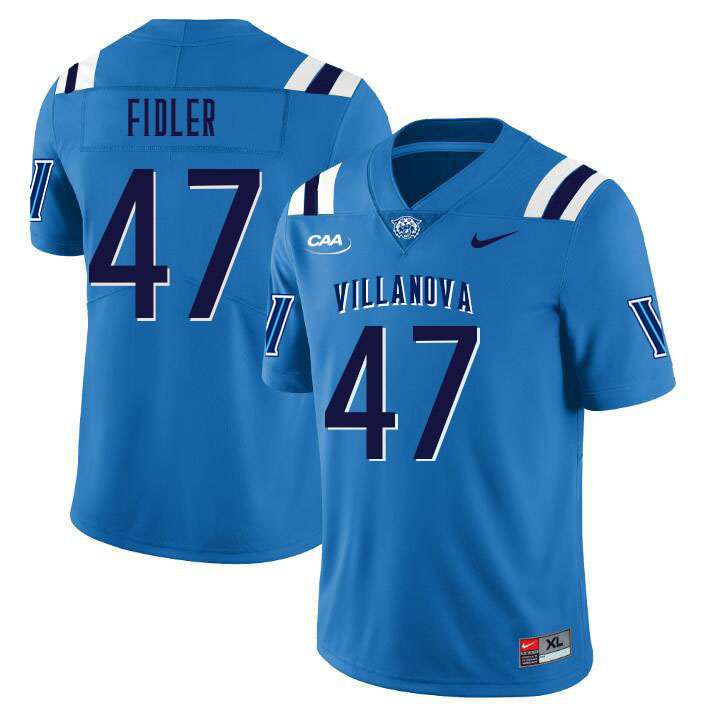 Men #47 Dane Fidler Villanova Wildcats College Football Jerseys Stitched Sale-Light Blue - Click Image to Close